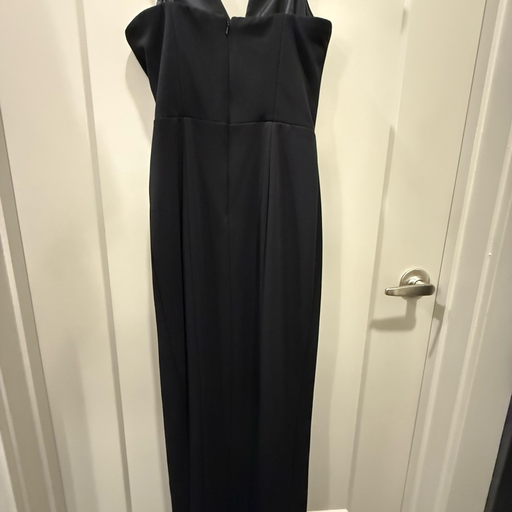 Betsy & Adam Black Strapless Gown - Picture 4 of 6